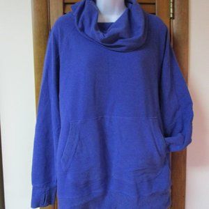 LL Bean women's cowlneck sweatshirt. Large, Blue